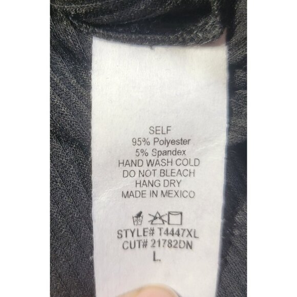 White Birch Crop Tank Black Soft Ruffled Top With Adjustable Straps Womens L New - Picture 5 of 6